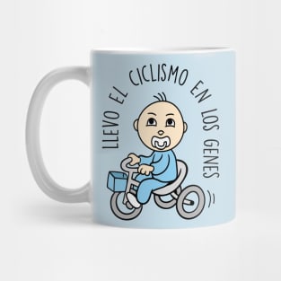 Llevo el cliclismo en los genes (versión niño). Mug